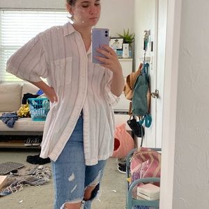 Over sized button down